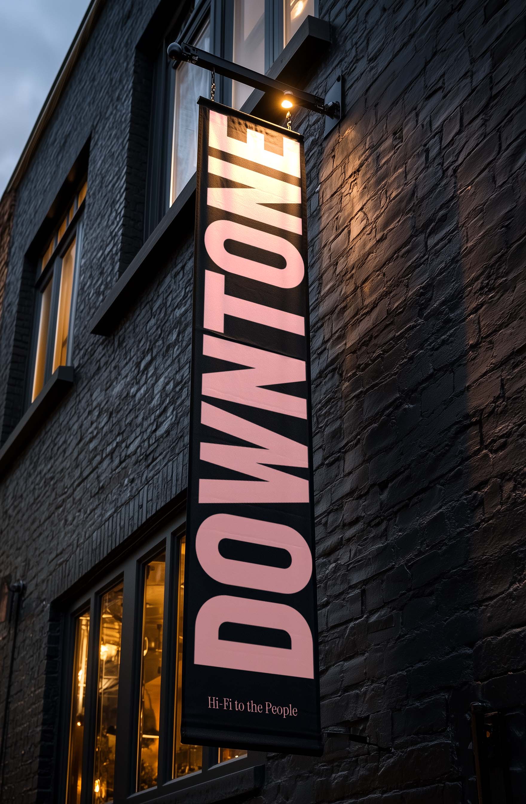 Downtone interior, warm low-key light